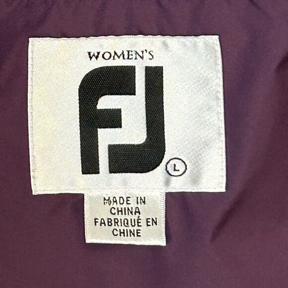 FootJoy Jacket Womens Purple Full Zip Lightweight Golf Rain Wind Vermont Size L - Picture 2 of 7